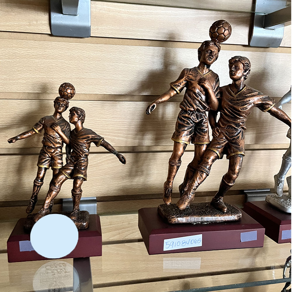 Trofeo Resina Fútbol Cobre 27 cm - Imagen 2