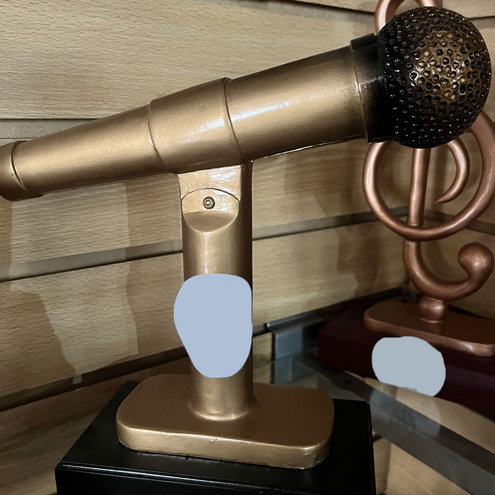 Trofeo Resina Micrófono 23 cm - Imagen 2