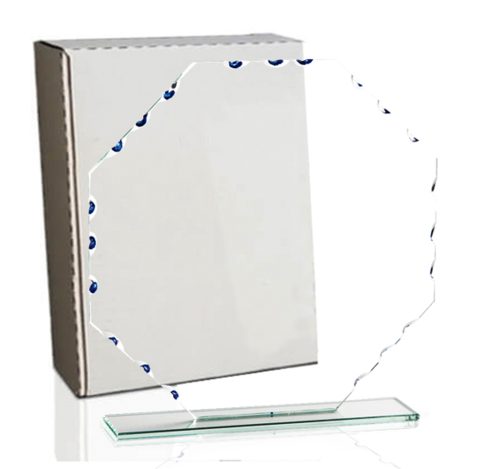 GALVANO DE CRISTAL MOD 2376-1  165 X 160 X  5   C/CAJA BLANCA ( 40 )