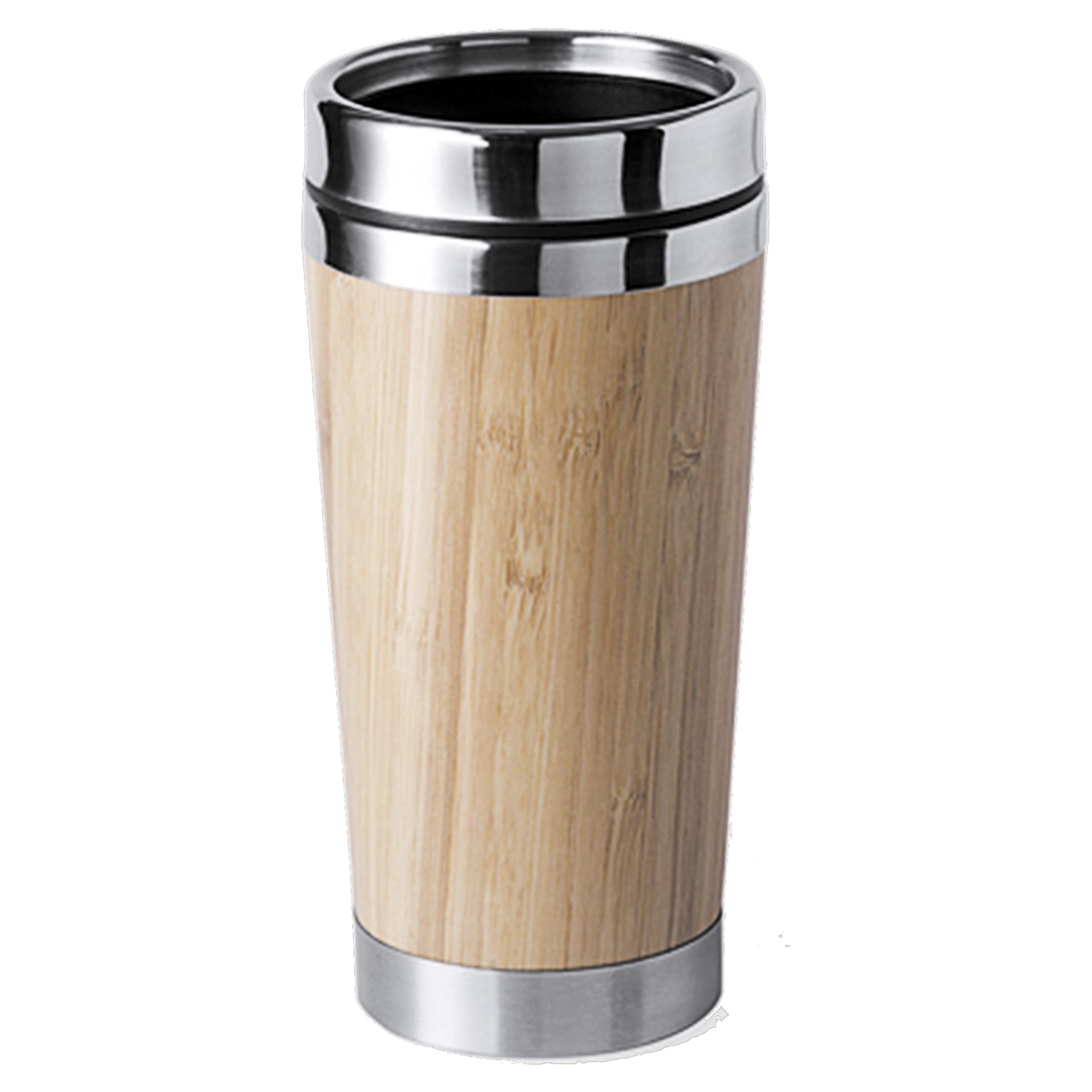 Mug Térmico Bamboo Acero Inoxidable M2 - Imagen 2