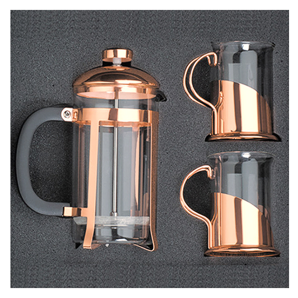 Set de Cafetera Francesa y Tazas Encobrizada M82 - Imagen 2