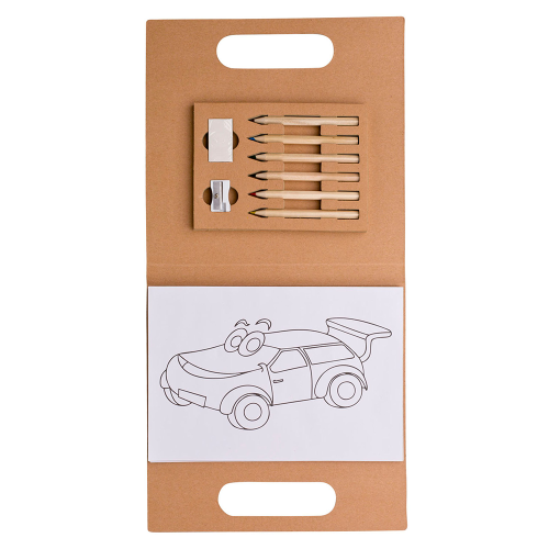 Set Lápices de colores con láminas para colorear N201