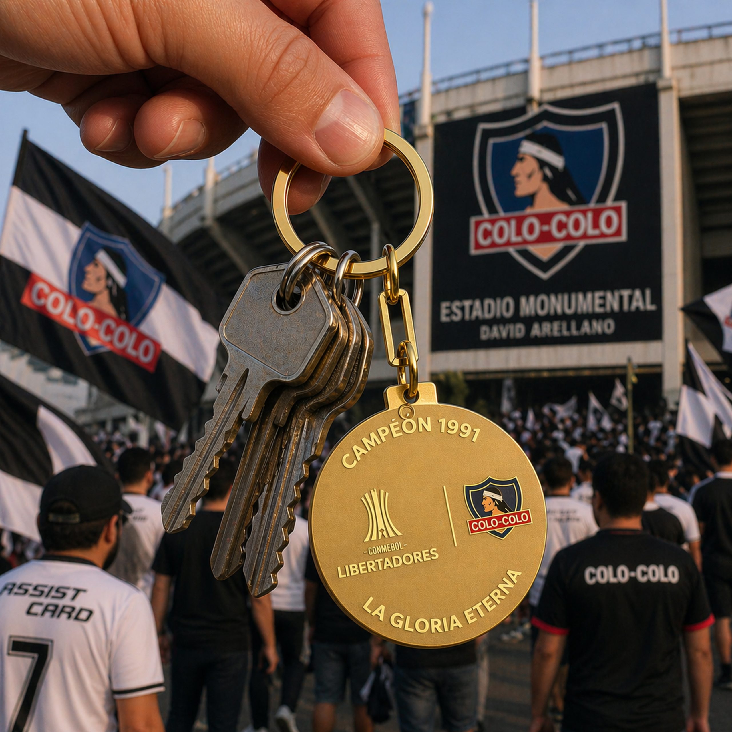Llavero Metálico Colo Colo Libertadores - Imagen 2